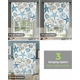 thumbnail image 3 of Marine Coral Shell StarBlue Series Window Curtains Tie Up Curtains for Kitchen Living Room Adjustable Rod Pocket Valances, 3 of 5