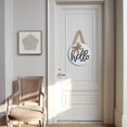 thumbnail image 2 of Final Clear Out!! Garden Decorative Board  Wooden Hanging Board White/Brown Rural Style Linen Double Bow Welcome/Hello Style, 2 of 5