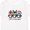 thumbnail image 4 of Inktastic Just a Merry Penguin Boys or Girls Long Sleeve Toddler T-Shirt, 4 of 5