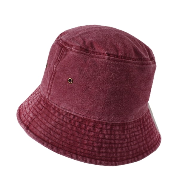 Opolski Fisherman Hat Vintage Foldable Denim Simple Style Bucket Hat for Men