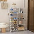 thumbnail image 2 of Closet Organizer 8 Cube Storage Shelves Clothes Organizers Closet Storage Stackable Cubby Shelving for Closet Bedroom Living Room Office, Transparent Twill, 2 of 17