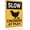 Warning Sign 2, variant on Slow Sign Chickens at Play Funny Sign 8"x12" - Weather Resistant UV Protected Decor for Chicken Coop, Farm Yard, Home Outdoor Indoor