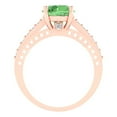 thumbnail image 4 of Solitaire with Accents Engagement Ring for Women - 2.21ct Simulated Green Diamond in 18K Rose Gold Promise Ring, 4 of 6
