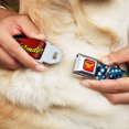 thumbnail image 2 of DC Comics Pet Collar, Dog Collar Metal Seatbelt Buckle, Wonder Woman Face Stars, 9.5 to 13 Inches 1.0 Inch Wide, 2 of 9