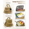 thumbnail image 3 of Holuxer Insulated Lunch Boxes for Men - Double Deck Lrage Lunch Bags for mens, Soft Adult Lunchbox for Work, Expandable Lunch Cooler Bag for Beach Picnic Camping Outdoor Travel (Brown,16L), 3 of 6