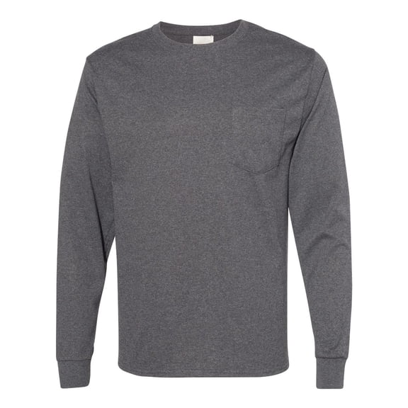 Hanes Men's Authentic Long Sleeve Pocket Tee