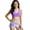 Purple, variant on HAOTAGS Girls Three - Piece Skirted Tankini Swimsuit,Elastic Waistband Tie - Dye Print Summer Bench Skirt Brief & Swim Short Separates Sky Blue 9-10