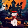 thumbnail image 1 of Disfraz de mago para mascotas de gato de Halloween, ropa de disfraz para mascotas para gatito cachorro para Halloween (rojo), 1 of 5
