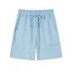 thumbnail image 4 of pstuiky Pantalones cortos de entrenamiento para hombre, Pantalones cortos casuales y modernos de verano para hombre con cintura elástica y cordón de color sólido, 4 of 7