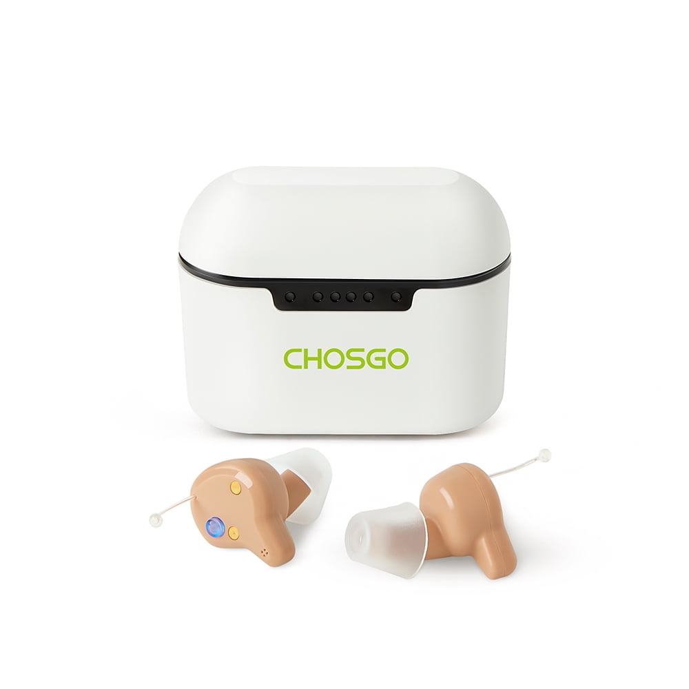 OTC Bluetooth Hearing Aids for Seniors with Music Streaming & Phone Calls,Beige,Chosgo K23