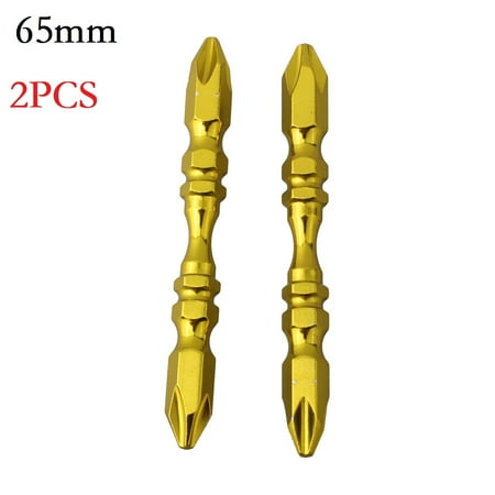 

2PCS 65mm Double Head PH2 Electric Cross Screwdriver Bit Magnetic Alloy steel