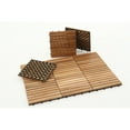 thumbnail image 2 of Nordic Teak (10 sq ft) Natural Outdoor Interlocking Floor Tiles, 9 Slat - Beige, 2 of 5