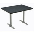 thumbnail image 3 of KFI Studios Mode 2.5' x 4' Dining Table, Mahogany, Silver T-Leg Base, 3 of 7