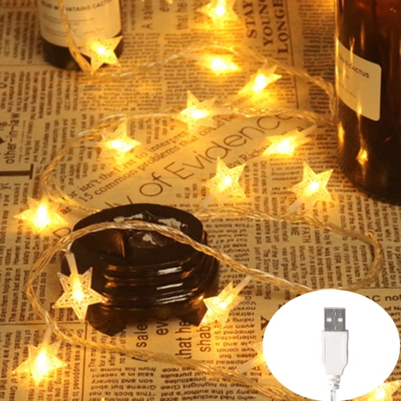 LED Star String Lights USB/Battery Operated Fairy Lights Christmas Garland For Party Wedding Home Outdoor Patio Decoration