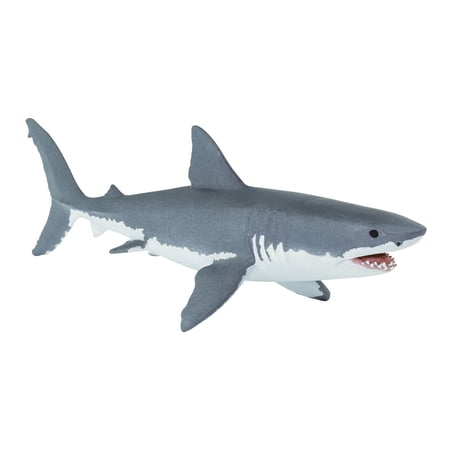 Safari Ltd. Great White Shark Figurine - Lifelike 6.25 Model Figure - Educational Toy for Boys Girls and Kids Ages 3+