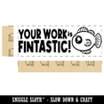 thumbnail image 2 of Your Work is Fintastic Fantastic Teacher Student School Self-Inking Rubber Stamp Ink Stamper - Pink Ink - Large 2-3/4 Inch, 2 of 7