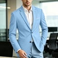 thumbnail image 5 of Riecok Blazers for Men Button Front Business Suit Jacket Solid Long Sleeve Casual Coat Formal Office Clothes with Pocket, 5 of 7