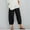 Black, variant on TYGHBN Women Pant Waist Crop Loose Colour Pure and Pants Harem Linen Elastic with Pocket Women Casual Pants Women Summer Pants Casual Summer Work Pants for Women Drawstring Sweatpants Women Casual