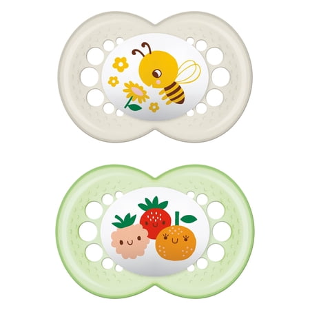 MAM Nature Pacifier, 6-16 Months, Unisex, 2 Pack