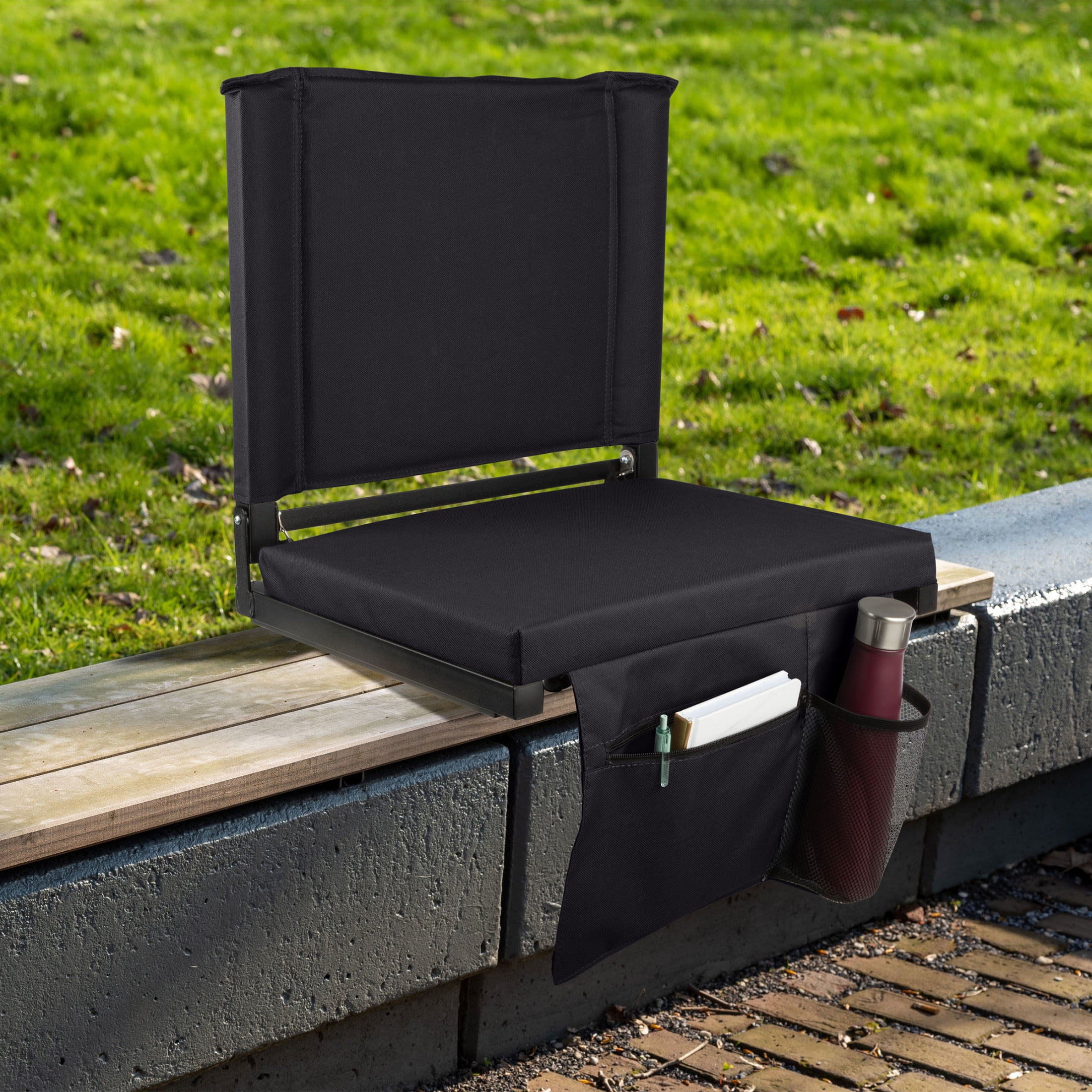 KIMI HOUSE Black Heated Stadium Seat Cushion 1 Pack, Boat Canoe Kayak Seat Cushion, Bleacher Seat Cushion, Portable And Extra Thick Cushion For Any Outdoor Events In | Whizz Stadium Seats