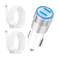 thumbnail image 1 of HAYAN 【MFi Certified】iPhone 16 Car Charger Fast Charging, 4.8A USB Car Power Adapter USB C Car Charger Cigarette Lighter with 2Pack Type-C Cable for iPhone 16 Pro Max/15/15 Pro/Galaxy/Pixel/iPad Pro, 1 of 1