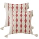 thumbnail image 1 of Fundas de almohada de 18 x 18, juego de 2, fundas de almohada de estilo rústico con borlas y textura de rayas, fundas de almohada neutras, 1 of 5