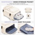 thumbnail image 3 of Travel Backpack for Women Men, Waterproof Carry on Backpack for Traveling on Airplane, Personal Item Bag Airlines Approved, College Laptop Backpack with Shoe Compartment Casual Daypack, Beige, 3 of 9