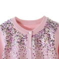 thumbnail image 6 of URMAGIC Girls Cardigan Sweater Buttons Long Sleeve 100% Cotton Knitwear Toddler Spangle Knitted Jacket, 6 of 12