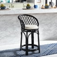 thumbnail image 4 of SAFAVIEH Yuta Round Mid Back Counter Stool, Black/White, 4 of 13