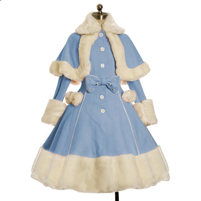 Vestido de estilo Lolita con volantes para mujer, maxivestido femenino elegante de manga larga, vestido plisado de princesa estético Vintage, 2022