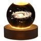 thumbnail image 1 of Lámpara de noche con forma de globo de cristal grabado en 3D, luz de ambiente romántica con base de madera, 1 of 15