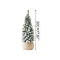 thumbnail image 2 of Mini Flocked Snow-Covered Cedar Tabletop Tree Christmas Desk And Mantel Decorations, 2 of 6