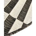 thumbnail image 2 of Unique Loom Outdoor Striped Collection Area Rug - Striped (3' 1" x 6' 1" Hearth Charcoal/Ivory), 2 of 11
