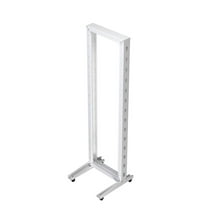 NavePoint 42U 2 Post Rack Open Frame Server Rack for 19 Inch Equipment, AV, Networking, Data & IT Devices, 2-Post Rack 42U With Wheels, 661lbs Weight Capacity, White