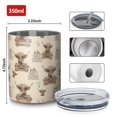 thumbnail image 4 of 12oz Coffee Tumblers Beige Highland Cow Fence Pattern Stainless Steel Vacuum Insulated Travel Tumbler Coffee Cups Mug with Lid and Straw with Cleaning Brush for Cold & Hot Drinks, 4 of 5