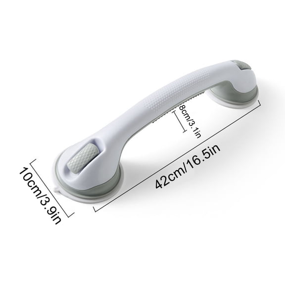 Rkxzt Suction Cup Handle,Suction Cup Shower Grab Bar 16.9"Non-Slip Bathroom Safety Handle for Elderly Seniors Non-Drill Installation,Tools&Home