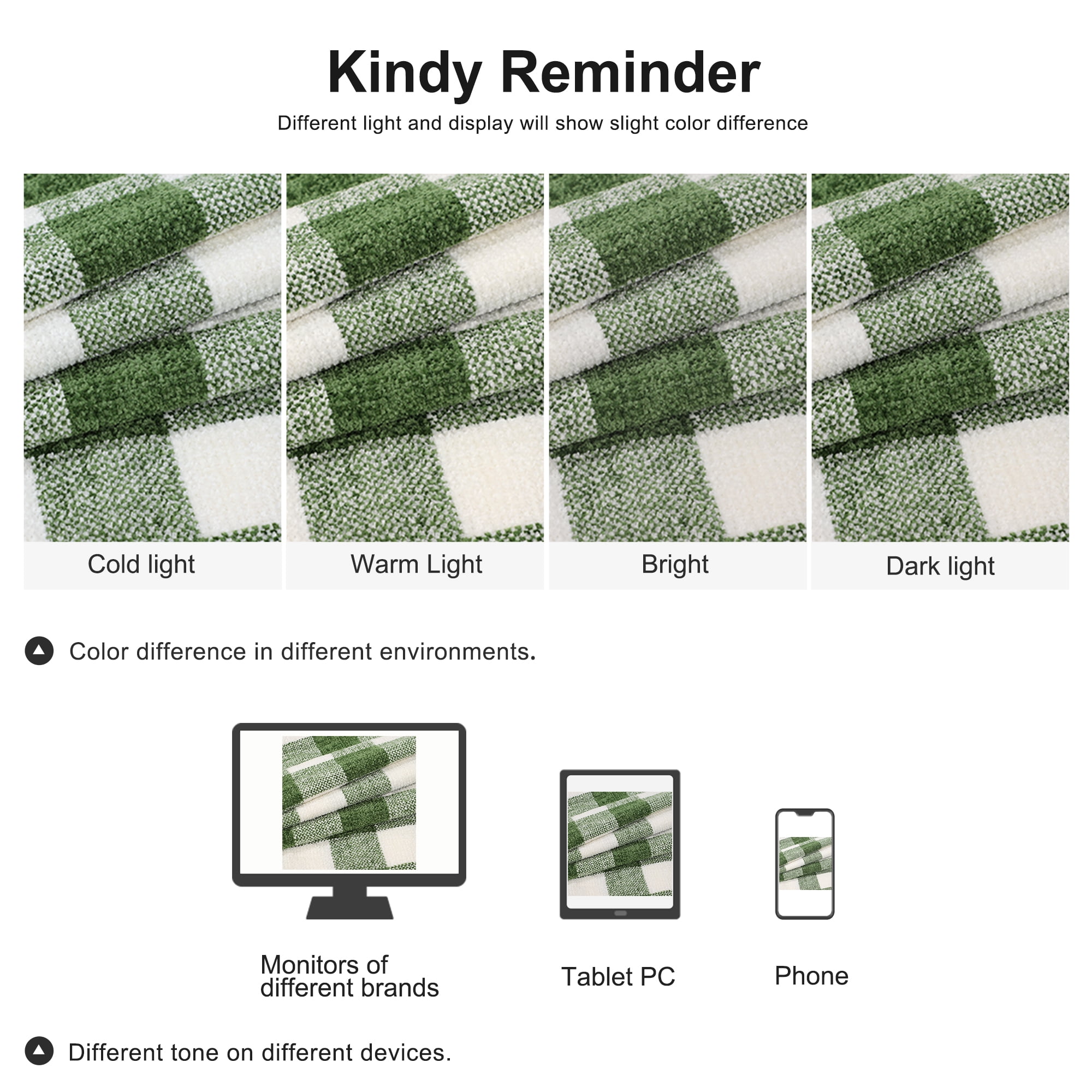 Unique Bargains Chenille Throw Blankets Soft Plaid Fern Green and White, Throw