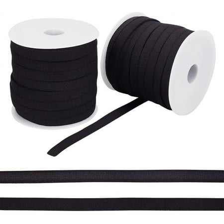 50 Yards Corset Boning Casing 3/8 inch Nylon Cover Boning Polyester Sewing Garment Accessories Bra Boning Tool for Corsets Bridal Gowns Evening Gowns Lingerie Hats Black