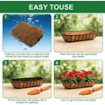 thumbnail image 4 of 30" Coco Liners for Planters Trough Coco Liner for Window Box, Fence Flower Baskets Replaceable Coco Liners for Hanging Baskets, Planter Box Liner, Natural Coconut Fiber Pot Liners for Planters, 4 of 7