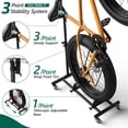 thumbnail image 4 of HaiCube Vertical Bike Stand, Fits Wheels Up to 29 Inch, Freestanding Space-Saving Bike Rack with Weels, Adjustable Height Upright Bicycle Floor Holder, No Drilling, 4 of 10