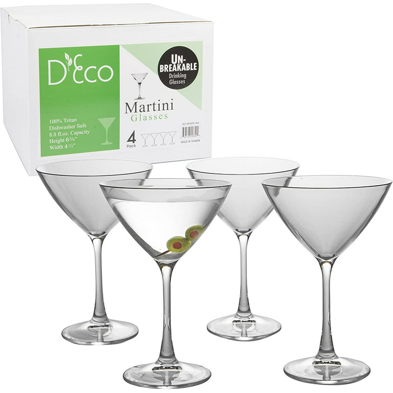 Crystal Martini Glasses 4 pack 9oz - Elixir Glassware