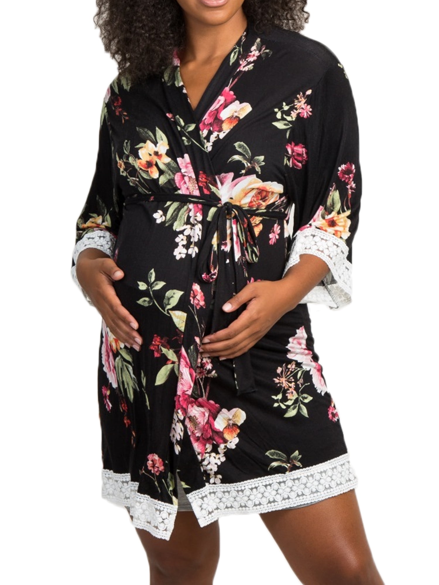 ZAXARRA ZAXARRA Pregnant Women Robe Sleepwear Maternity Nursing