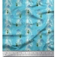 thumbnail image 1 of Soimoi Blue Cotton Duck Fabric Artistic Leaves Fabric Prints By Yard 42 Inch Wide, 1 of 1