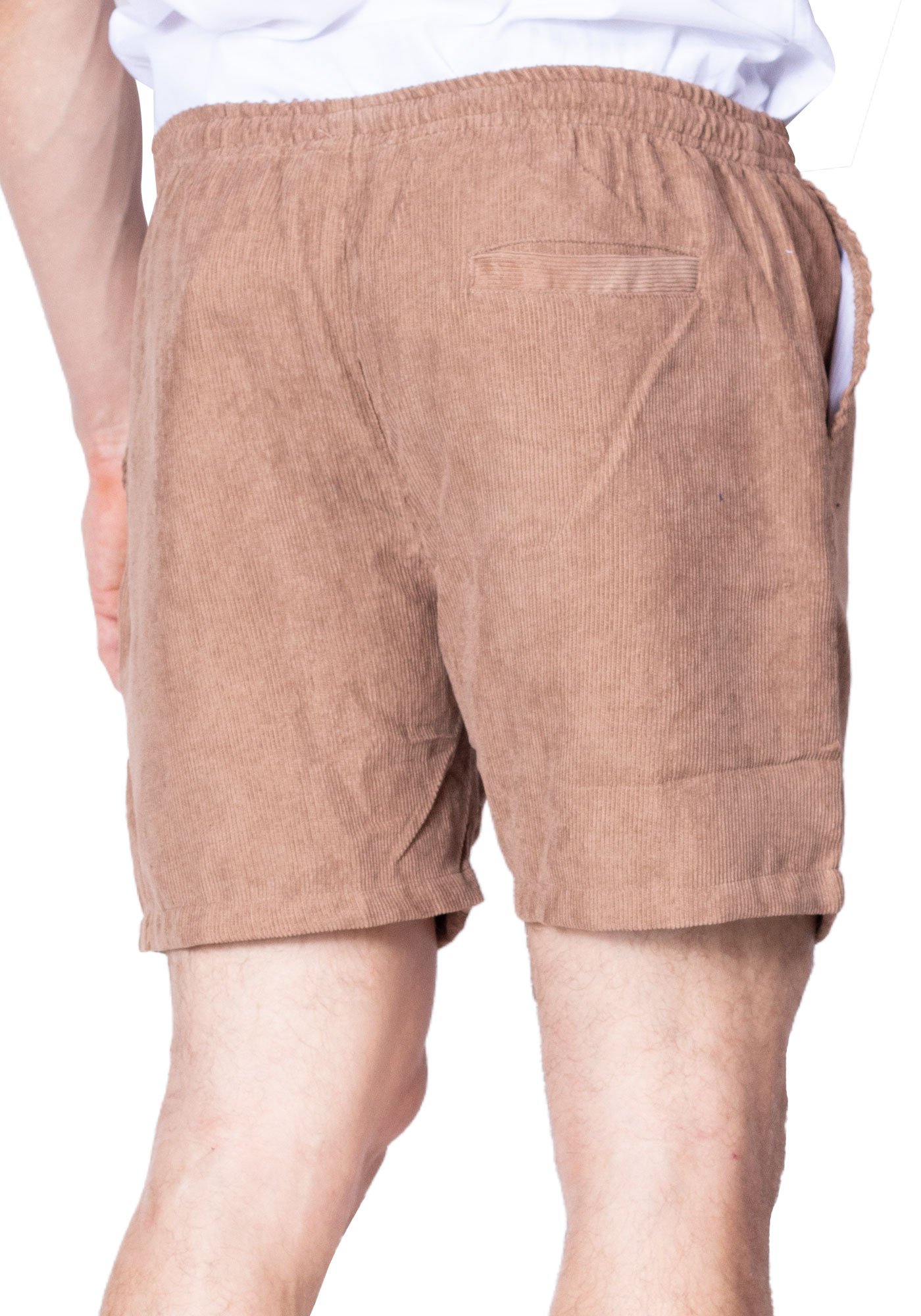 mens corduroy shorts elastic waist