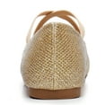 thumbnail image 5 of Apakowa Girls Ballerina Dress Shoes Mary Jane Flats Princess Wedding Party (Color : Gold, Size : 3 Little Kid), 5 of 8