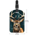 thumbnail image 6 of Square 2Pack PU Leather Jungle Elk Cruise Luggage Tag with Privacy Cover and Name ID Tag for Travel Handbags Backpacks Luggage Tags, 6 of 6
