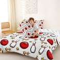thumbnail image 4 of Erosebridal Bowling Pattern Queen Comforter Set, Sport Bedding Comforter Set for Boys and Girls, Polka Dots Reversible 3-Piece, 1 Comforter and 2 Pillowcases, 4 of 6