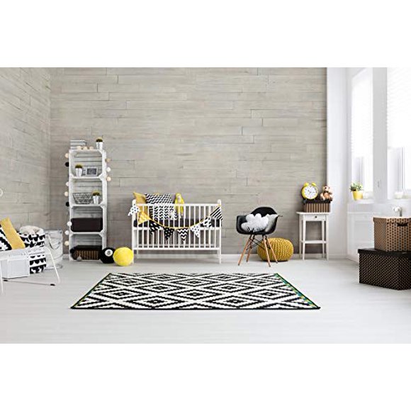 Easy Peel & Stick DIY Real Distressed Wood Wall Plank or Panel - 12 Pieces - 19.50 SF - Large 5" x 46.5" (WP-018C Saw Mark Antic White)