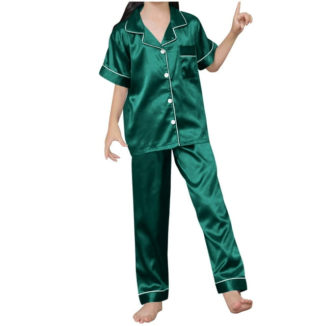 Niñas Ropa Color Sólido Manga Corta Traje de Hogar 60% Algodón 40% Lino, Invierno Bebé Niños Ropa Conjunto para Niño Pequeño