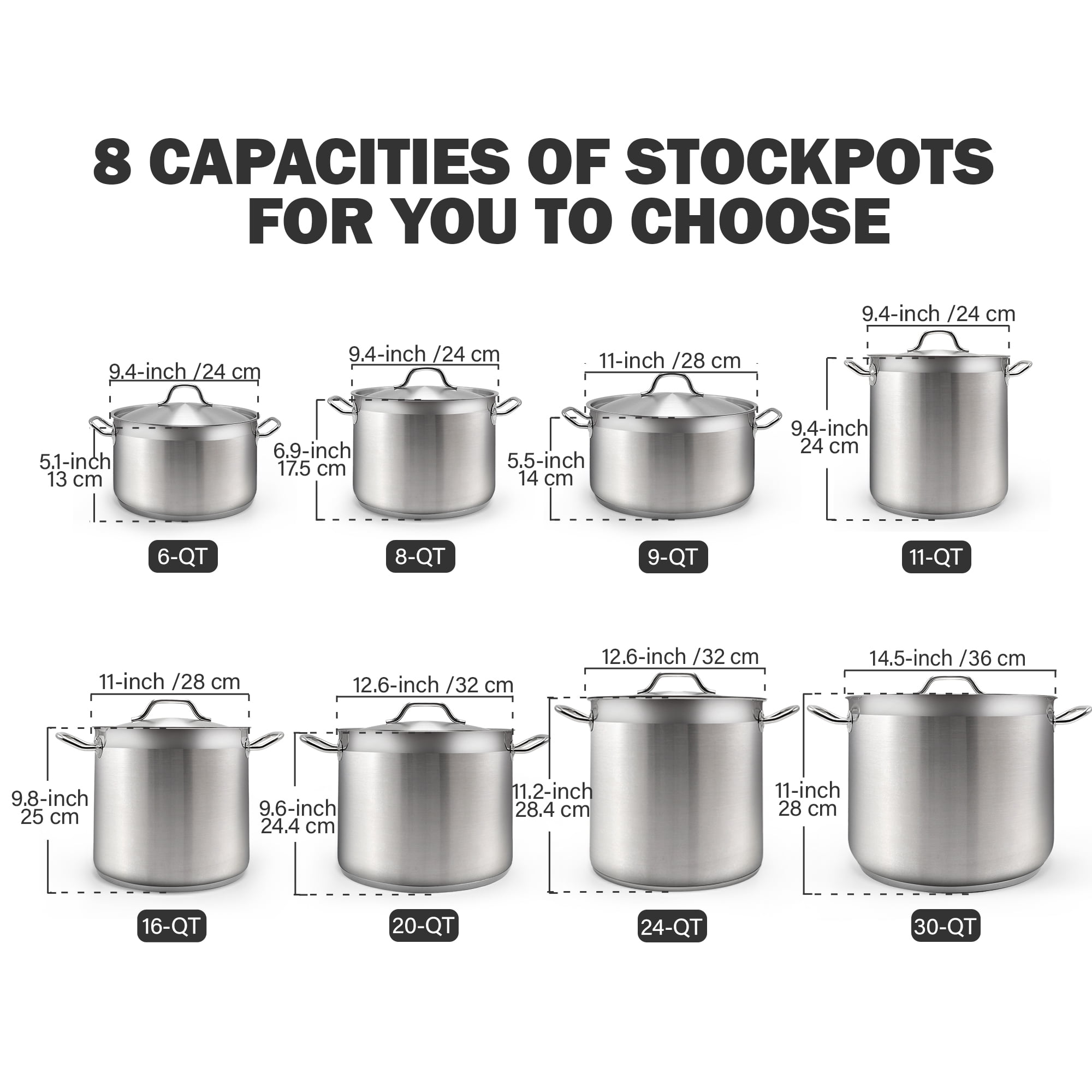 20 Quart Stainless Steel Stockpot by Cooks Standard Togo Ubuy